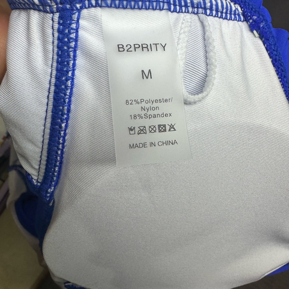 NWT SIZE M Blue Cut Out Tie Front One Piece