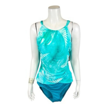 NWT SIZE 8 Jantzen Women's Blue and White Swimwear