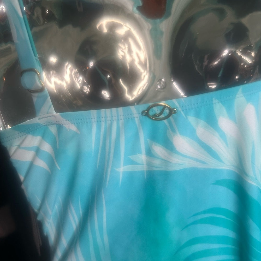 NWT SIZE 8 Jantzen Women's Blue and White Swimwear