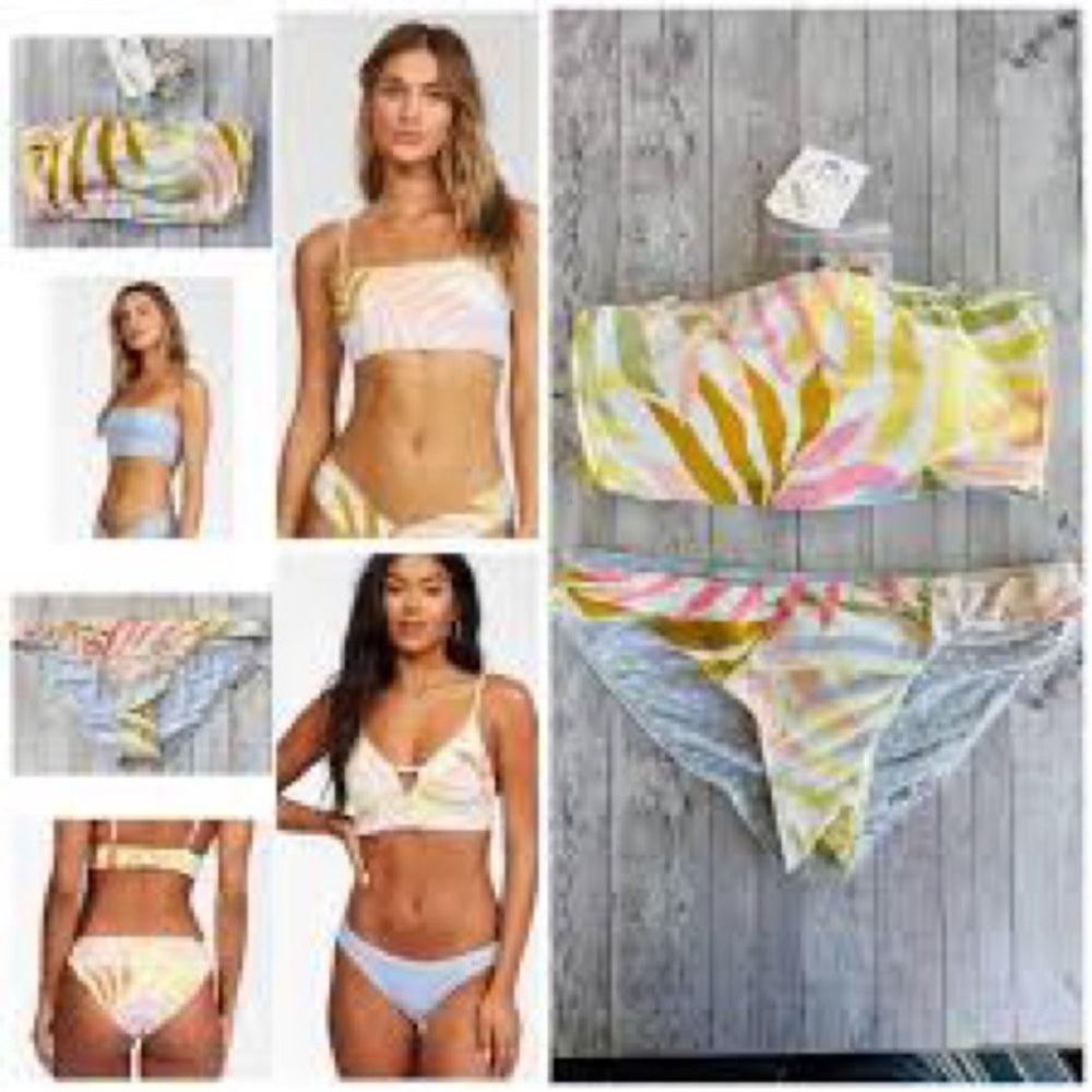 NWT SIZE L/12 Billabong Tropical Leaf Bikini Bottom
