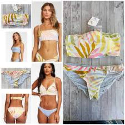 NWT SIZE L/12 Billabong Tropical Leaf Bikini Bottom