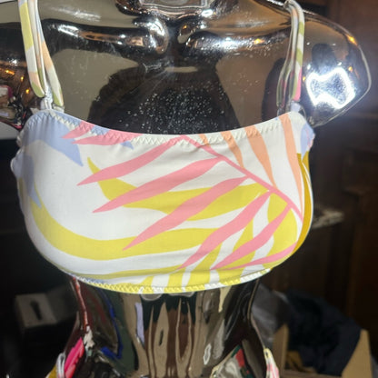 NWT SIZE M Reversible Billabong Pink and Yellow Bikini with Stylish Cutouts