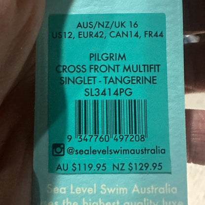 NWT SIZE 12 Red and Blue Bikini with Artistic Floral Design