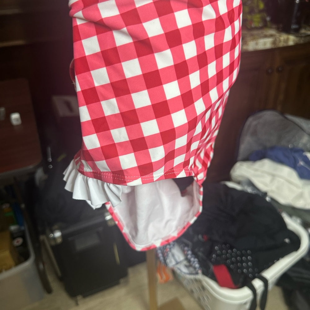 NWT SIZE 14 La Blanca Red and White Checkered Bikini Bottom