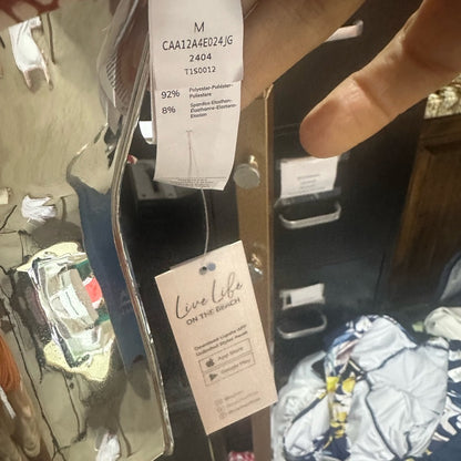 NWT SIZE M Cupshe Orange and White Bikini with Tropical Print