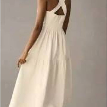 NWOT SIZE XXS Anthropologie White Halter Sundress for Brides