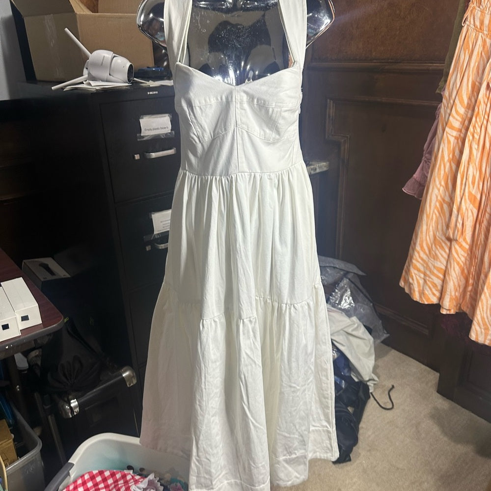 NWOT SIZE XXS Anthropologie White Halter Sundress for Brides
