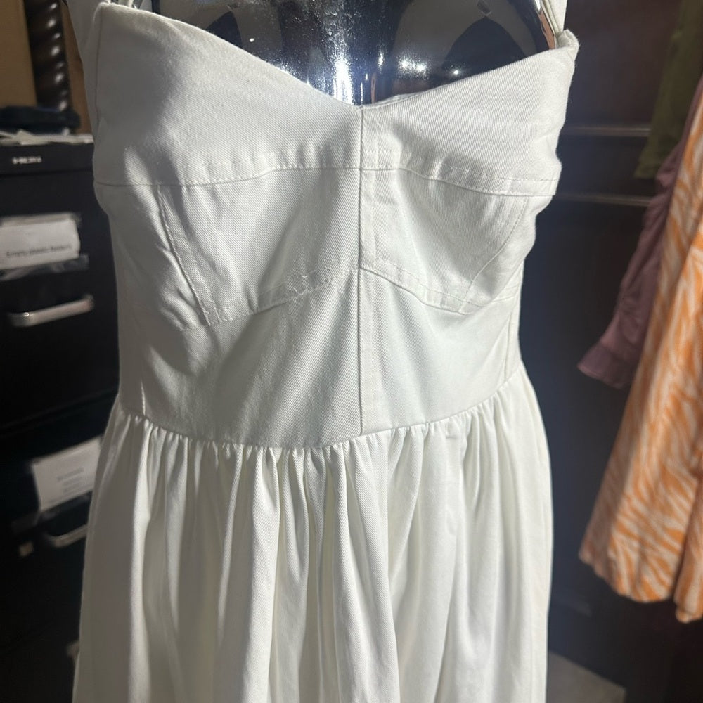NWOT SIZE XXS Anthropologie White Halter Sundress for Brides