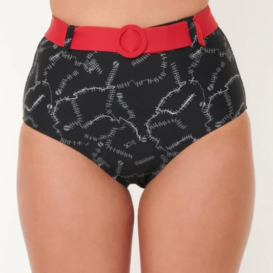 NWOT SIZE 2X Unique Vintage Black and Red Retro Bikini