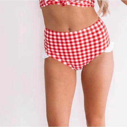 NWT SIZE XXL Retro Red and White Gingham Bikini