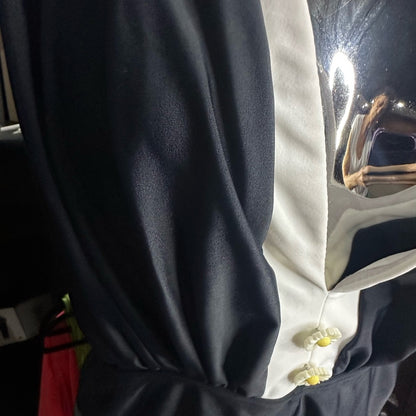 NWOT SIZE S Unique Vintage Black and White Retro Halter One-Piece