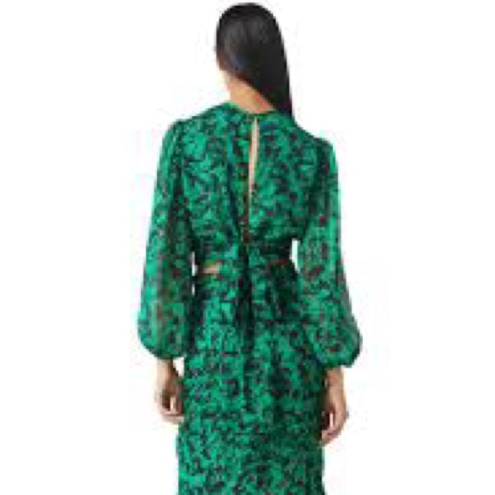 NWT Misa Green Patterned Women's Top