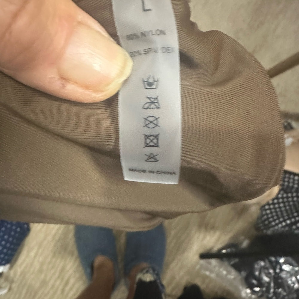 NWOT SIZE L Generic Brown Bikini with Plunge Neckline