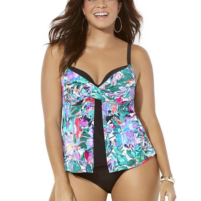 SIZE 22 Swimsuits For All Red and Pink Bikini with Flattering Cut