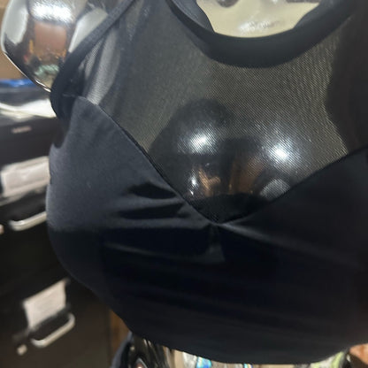 SIZE L Unique Vintage Black High-Neck Bikini