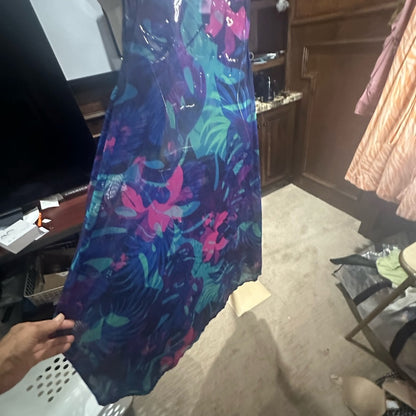 Swimsuits For All Blue Purple Sleeveless Sundress Coverup