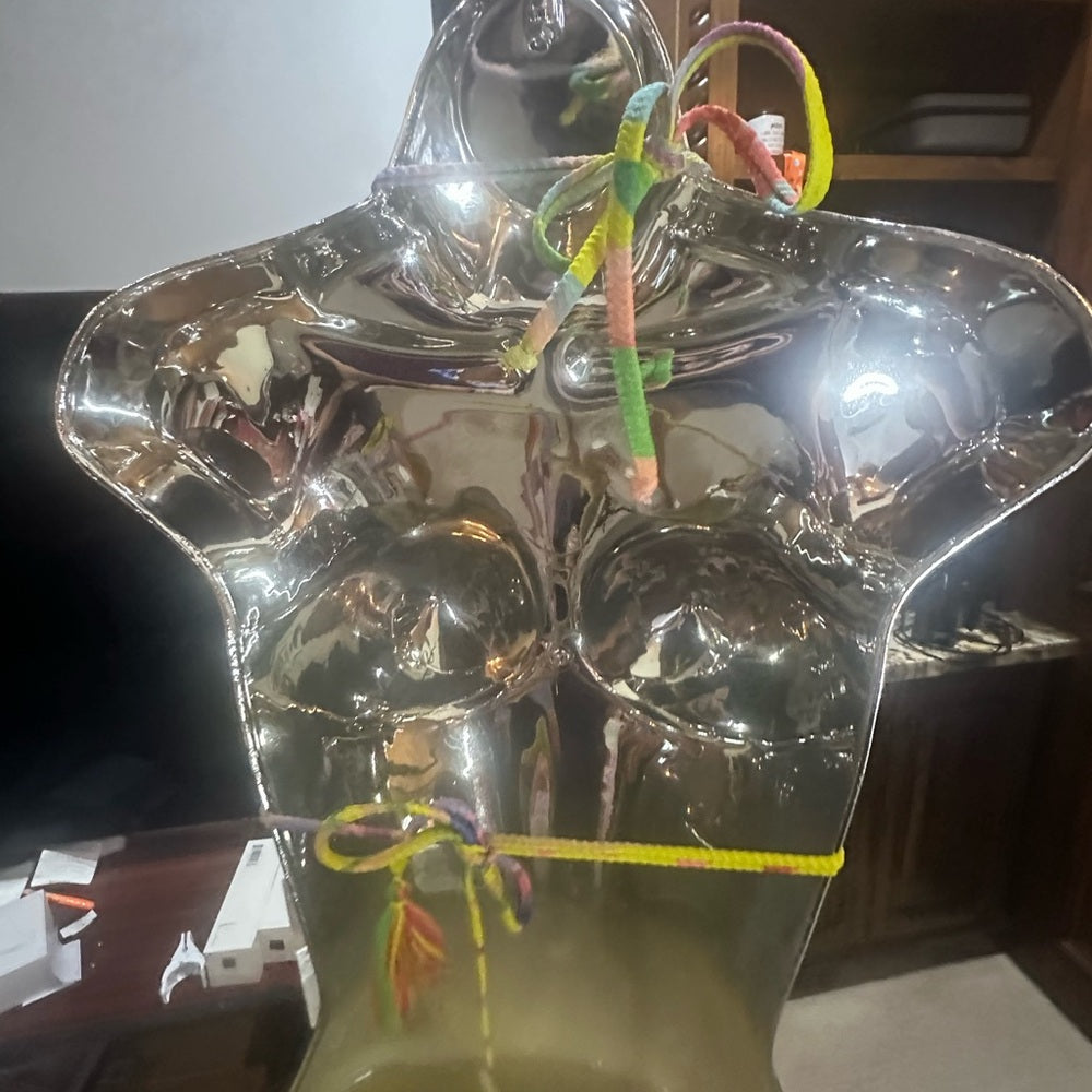 NWT SIZE M BECCA Yellow and Pink Bikini Minimalist Triangle Swimwear