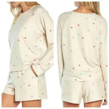 Wildfox Cream and Red Loungewear Set for Cozy Nights