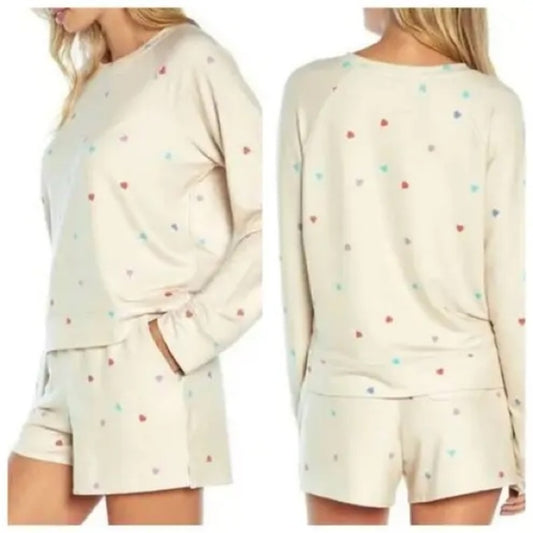 Wildfox Cream and Red Loungewear Set for Cozy Nights