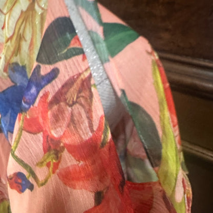 SIZE XL Gibson Latimer Orange and Blue Asymmetrical Sundress