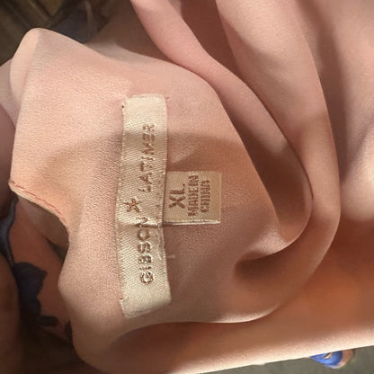 SIZE XL Gibson Latimer Orange and Blue Asymmetrical Sundress