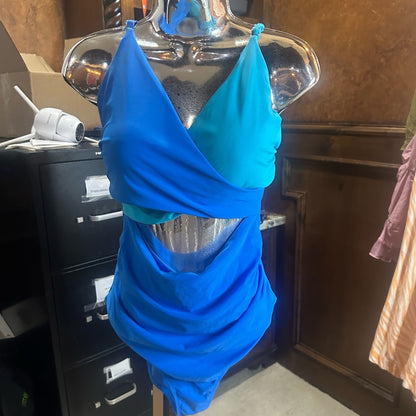 NWT SIZE L Blue Women's One Piece Swimsuit