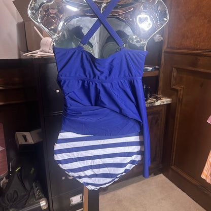 Blue and White Bikini Swimwear