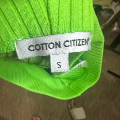 NWT SIZE S Cotton Citizen Green High Waist Shorts Ribbed Texture