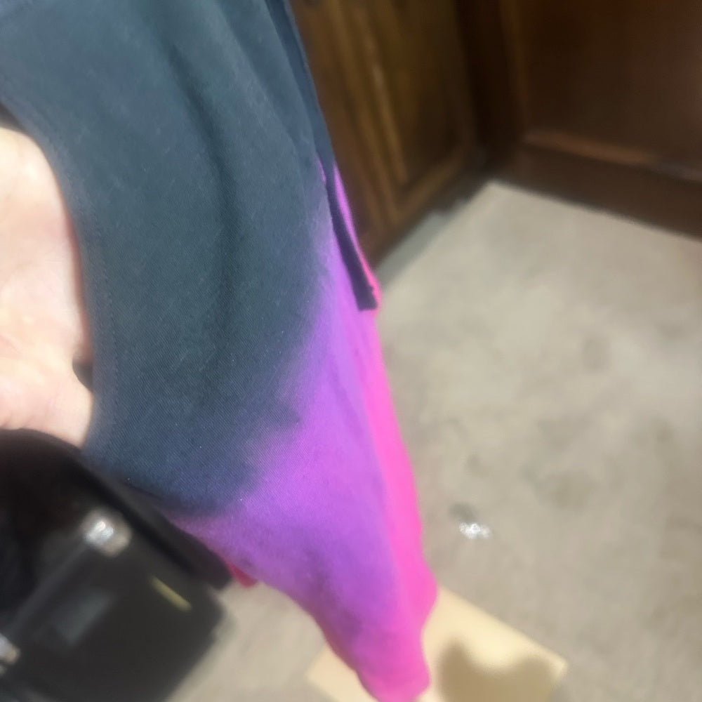 NWT SIZE L/3 v VM eëh Sundry Skater Mini Skirt in Gray and Pink with Tie Front