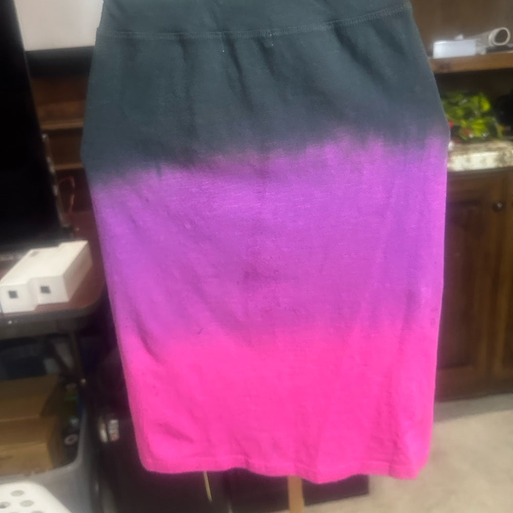 NWT SIZE L/3 v VM eëh Sundry Skater Mini Skirt in Gray and Pink with Tie Front