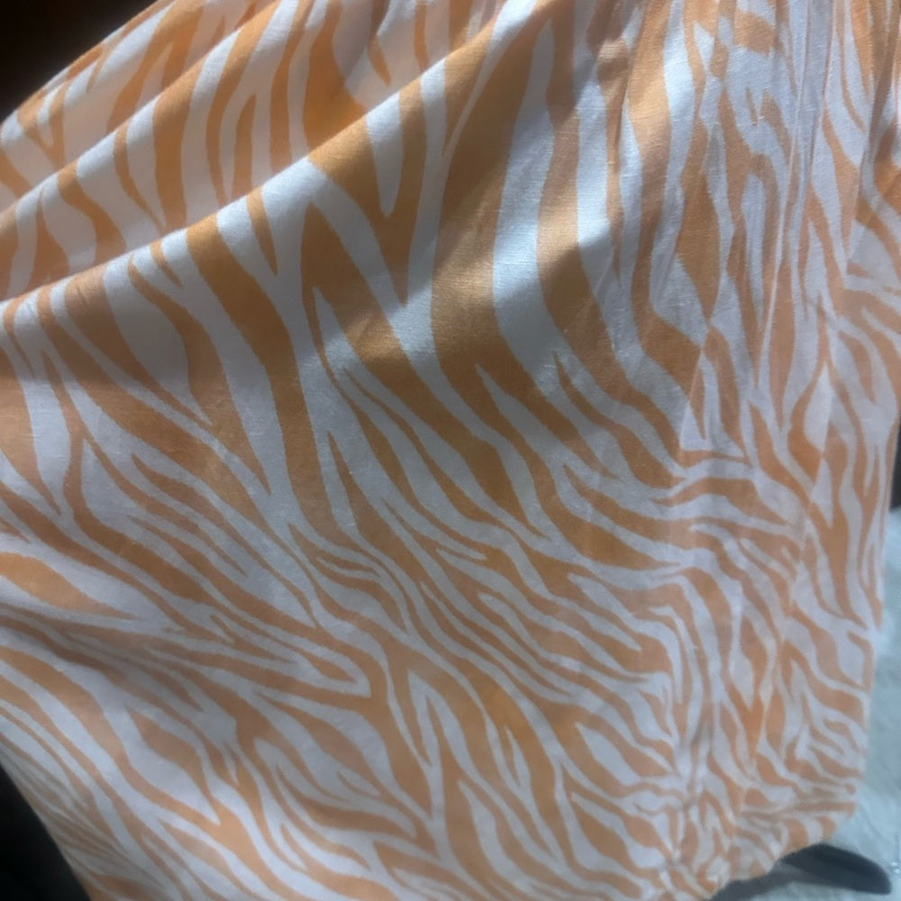 Size 42/44 Derek Lam Orange Midi Dress Elegant Statement