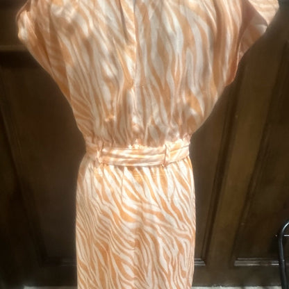 Size 42/44 Derek Lam Orange Midi Dress Elegant Statement