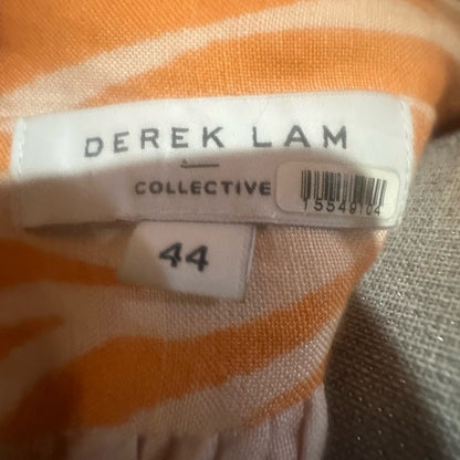 Size 42/44 Derek Lam Orange Midi Dress Elegant Statement