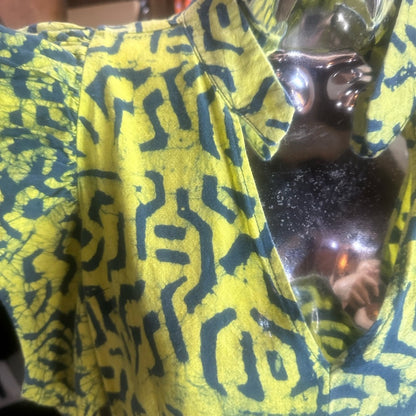 SIZE S Kali Green and Black Mini Dress for a Night Out