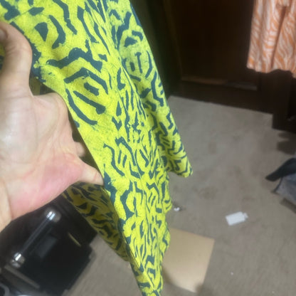 SIZE S Kali Green and Black Mini Dress for a Night Out