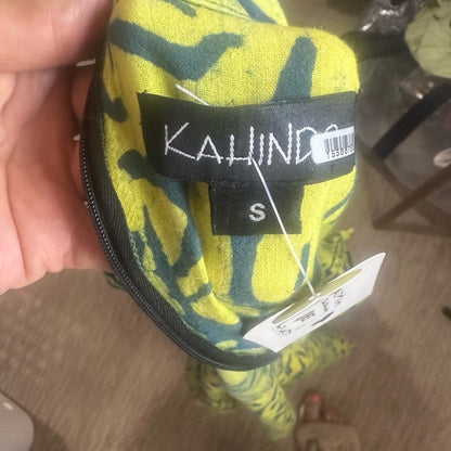 SIZE S Kali Green and Black Mini Dress for a Night Out