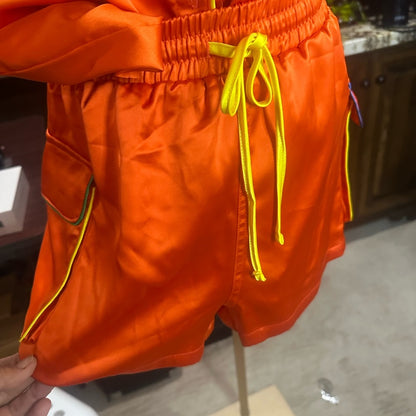 NWOT SIZE S Love J Vibrant Orange Two-Piece Set