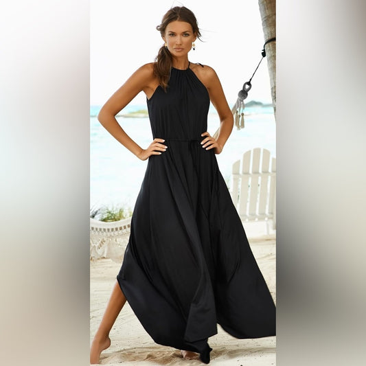 SIZE M PILYQ Black Halter Jumpsuit