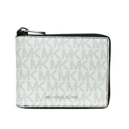 Michael Kors White Wallet with Iconic Monogram Design