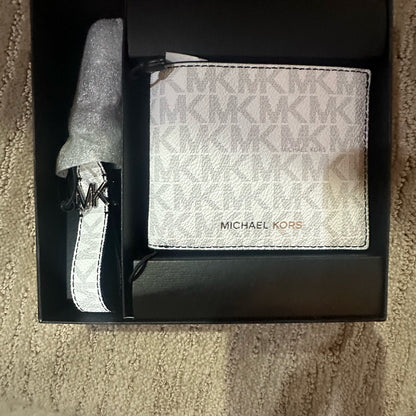 Michael Kors White Wallet with Iconic Monogram Design