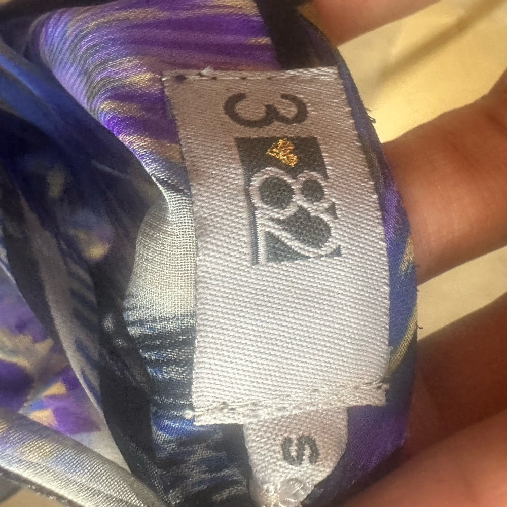 SIZE S Chic Long Sleeve Dress in Blue and Purple