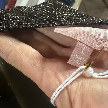 NWT SIZE L Show Me Your MuMu Silver Sleeveless Halter Mini Dress