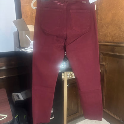 Tractr Red Skinny Jeans Sleek High-Rise