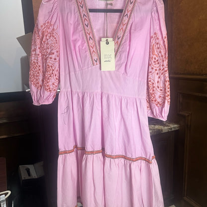 NWT SIZE S DX Collection Pink and Red Mini Dress