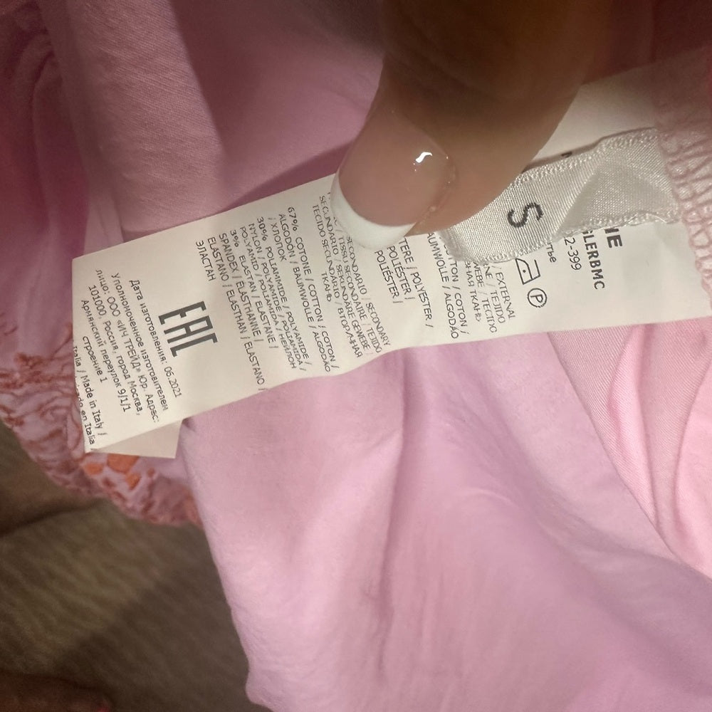 NWT SIZE S DX Collection Pink and Red Mini Dress