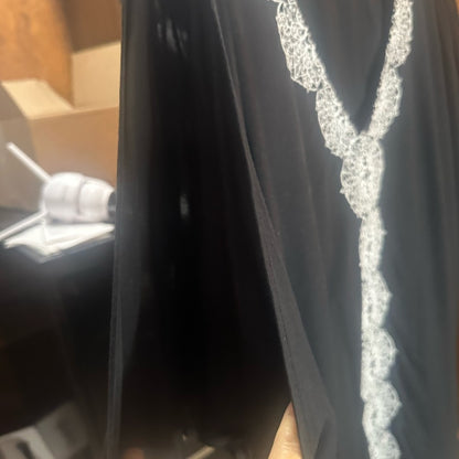 SIZE 18 Swimsuits For All Black and White Coverup with V-Neck