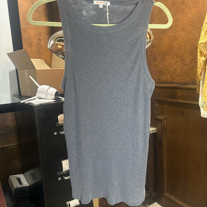 NWT SIZE XL/4 Sundry Ribbed Gray Sleeveless Tank Top