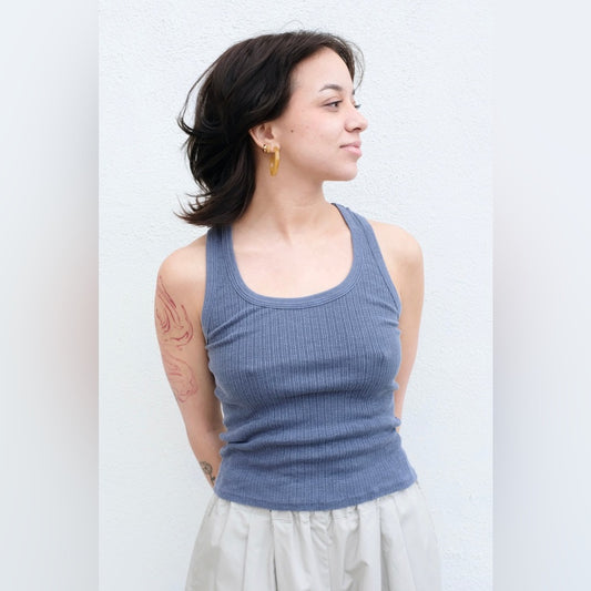 NWT SIZE XL/4 Sundry Ribbed Gray Sleeveless Tank Top