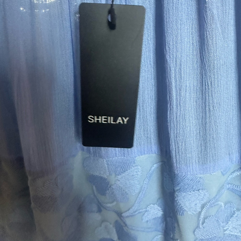 NWT SIZE S Blue Lace Off-Shoulder Women's Top