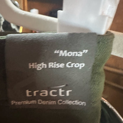 NWT SIZE 10/30 Tractr Green Cropped Ankle Pants High-Rise